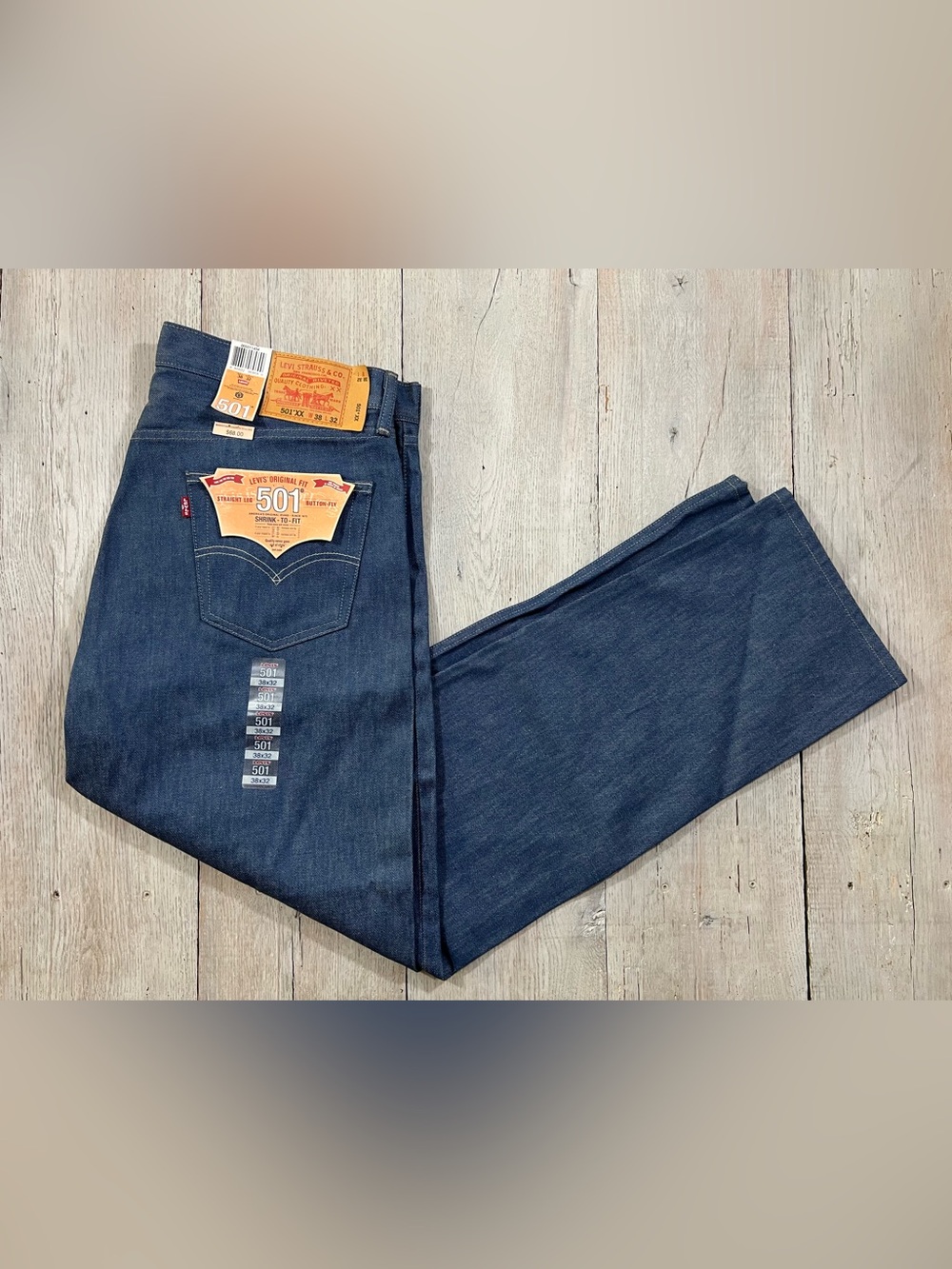 Levi’s 501 XX 2010 NWT DS Straight Leg Denim Blue Jeans Size 38x32